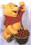 Winnie isst Kirschen aus einem Topf 45 cm Figur