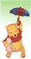 Winnie Pooh mit Ferkel als Hängefigur 61 cm